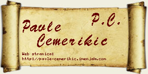 Pavle Čemerikić vizit kartica